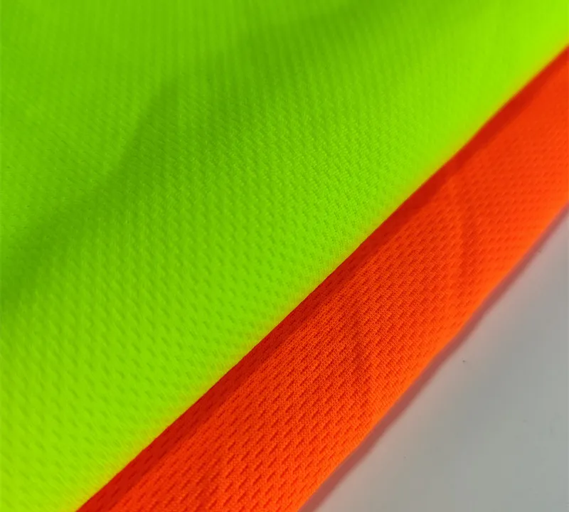 100% Polyester Fluorescent Bird Eye Mesh Fabric for Safety Vests gallery 3