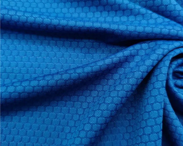 100% Polyester Quick-Dry Hexagonal Football Mesh Fabric gallery 2