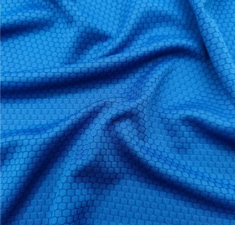 100% Polyester Quick-Dry Hexagonal Football Mesh Fabric gallery 3