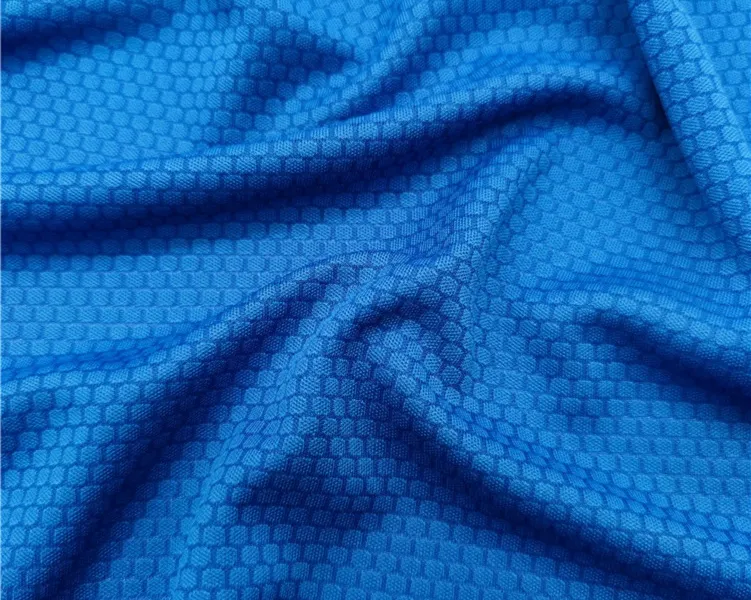 100% Polyester Quick-Dry Hexagonal Football Mesh Fabric gallery 3