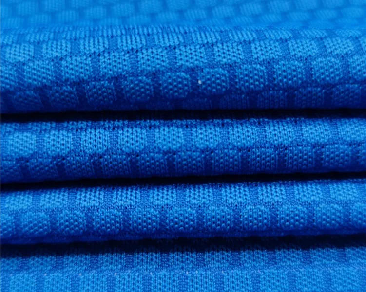 100% Polyester Quick-Dry Hexagonal Football Mesh Fabric gallery 4