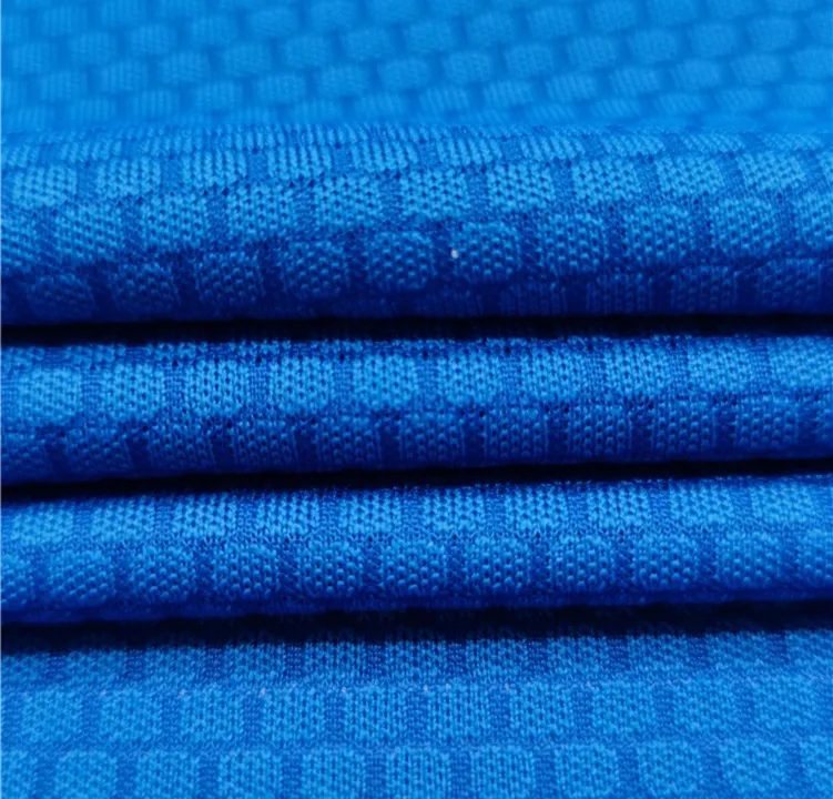 100% Polyester Quick-Dry Hexagonal Football Mesh Fabric gallery 4