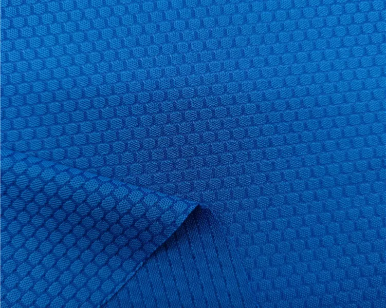 100% Polyester Quick-Dry Hexagonal Football Mesh Fabric gallery 5