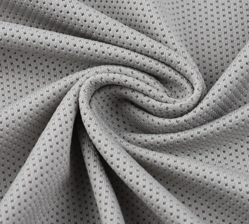 Polyester Spandex Waffle Jacquard Mesh Stretch Fabric