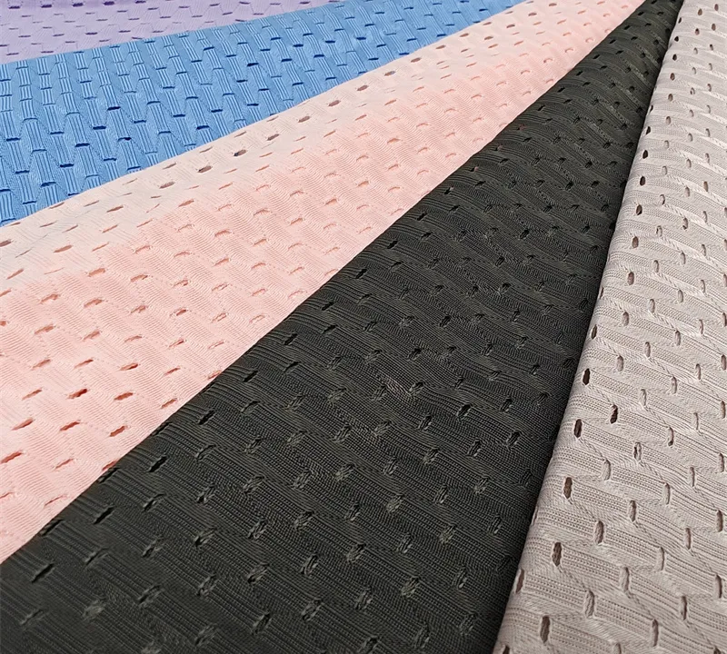 86% Polyester 14% Spandex Stretch Jacquard Mesh Fabric for Sportswear gallery 2