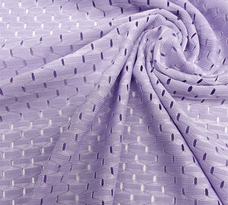 86% Polyester 14% Spandex Stretch Jacquard Mesh Fabric for Sportswear gallery 4