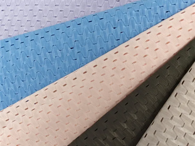 86% Polyester 14% Spandex Stretch Jacquard Mesh Fabric for Sportswear | Changle Textile