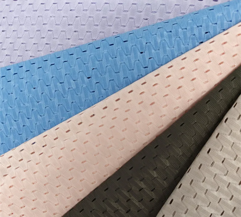 86% Polyester 14% Spandex Stretch Jacquard Mesh Fabric for Sportswear