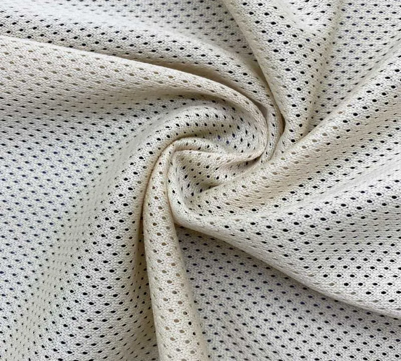100% Polyester white micro mesh fabric for sports wear