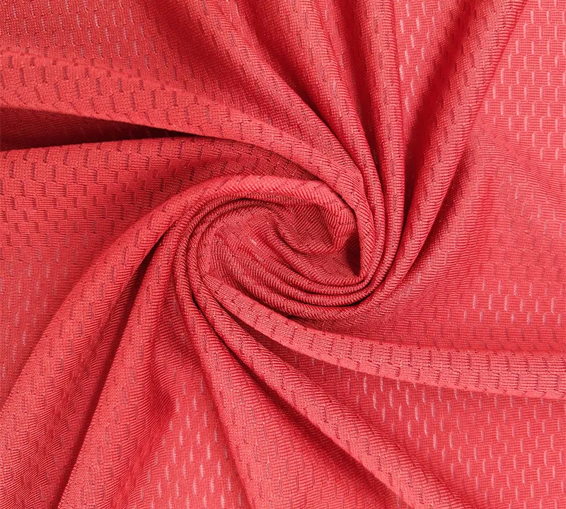 89% Polyester 11% Spandex Jacquard Mesh Fabric for Sports Jerseys