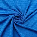 100% Polyester Quick-Dry Hexagonal Football Mesh Fabric
