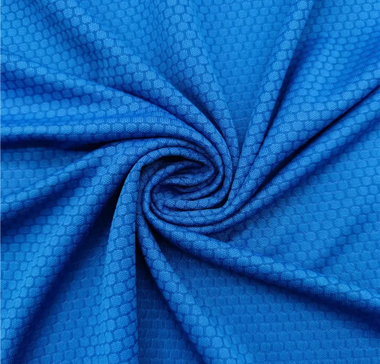 100% Polyester Quick-Dry Hexagonal Football Mesh Fabric