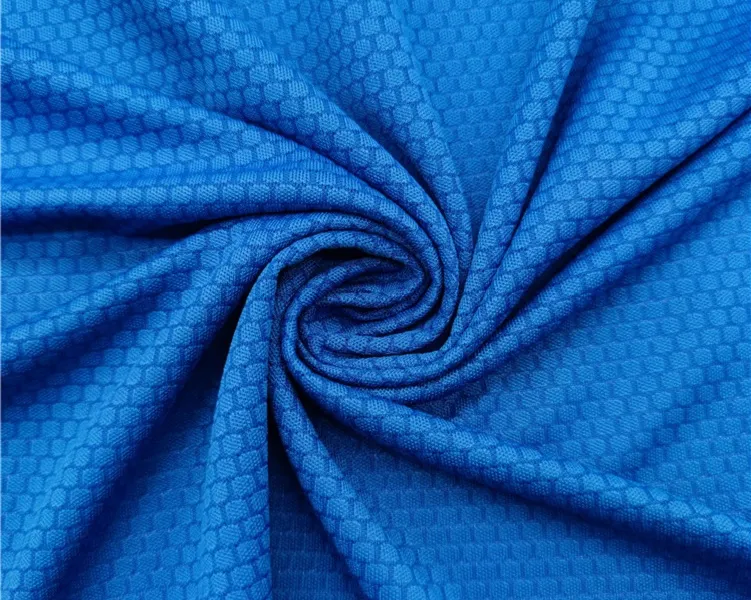 100% Polyester Quick-Dry Hexagonal Football Mesh Fabric