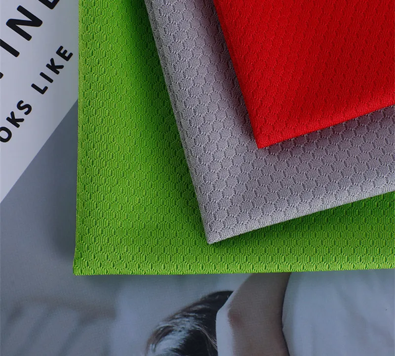 Moisture-Wicking Polyester Football Mesh Fabric for Sportswear gallery 3