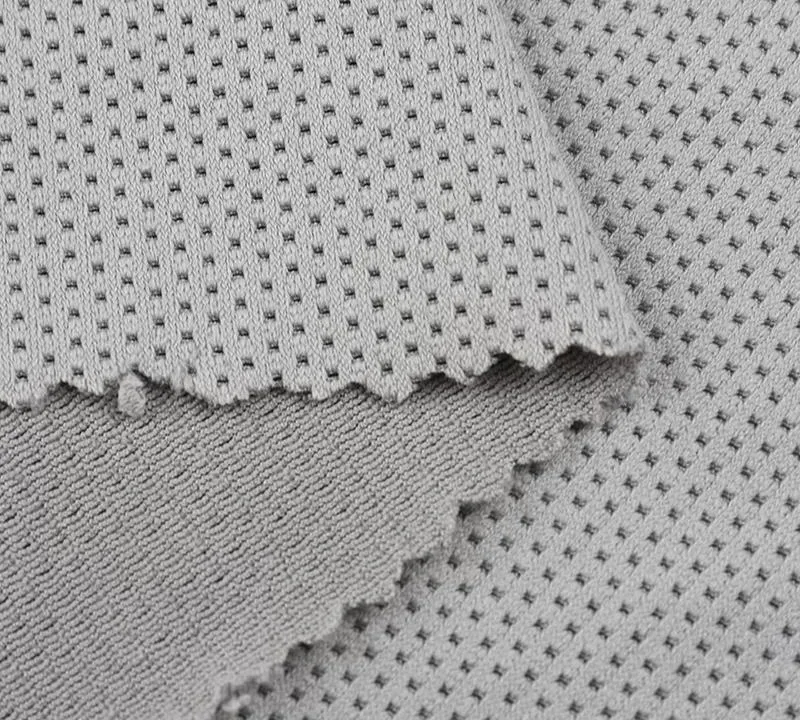Polyester Spandex Waffle Jacquard Mesh Stretch Fabric gallery 2