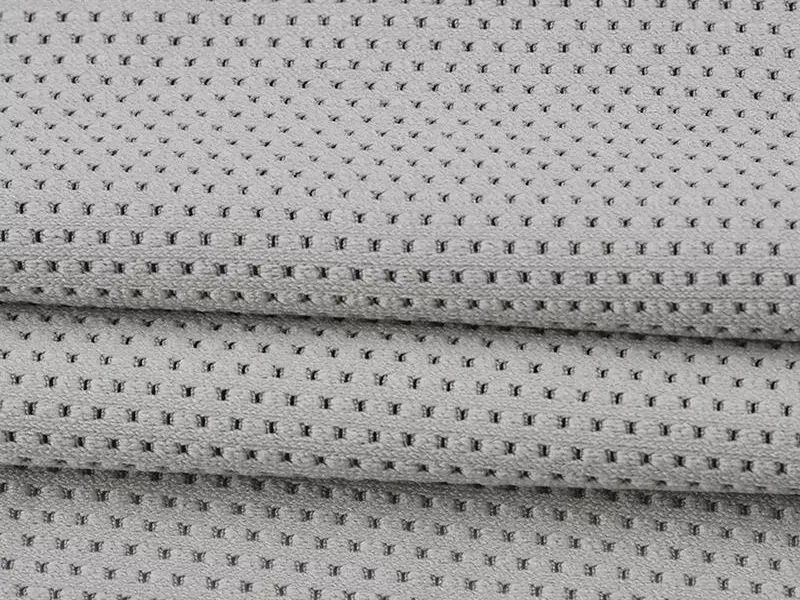 Polyester spandex waffle jacquard mesh stretch fabric gallery 3
