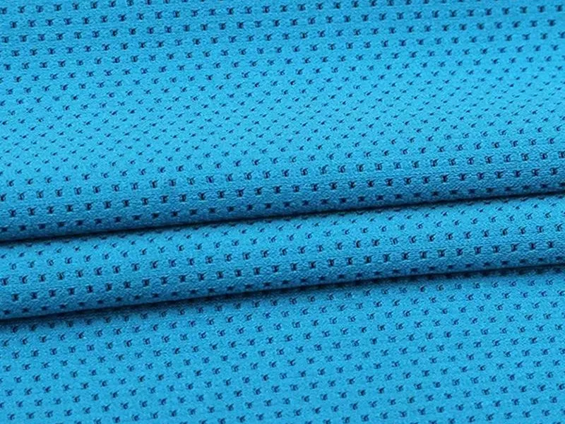 Polyester spandex waffle jacquard mesh stretch fabric gallery 5