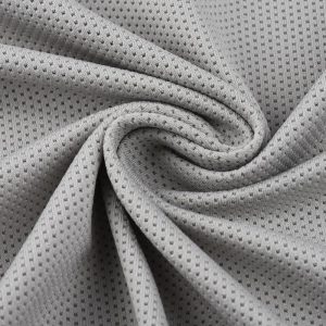 Polyester spandex waffle jacquard mesh stretch fabric