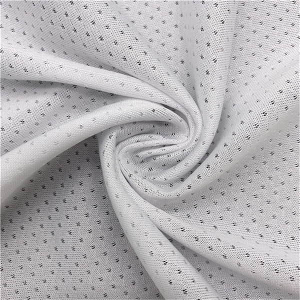 Breathable polyester knit weft jacquard mesh fabric for sportswear 2 Breathable polyester knit weft jacquard mesh fabric for sportswear