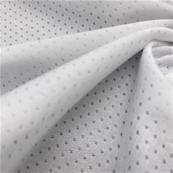 Breathable polyester knit weft jacquard mesh fabric for sportswear 3 Breathable polyester knit weft jacquard mesh fabric for sportswear
