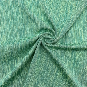 Cationic polyester spandex mélange jersey fabric