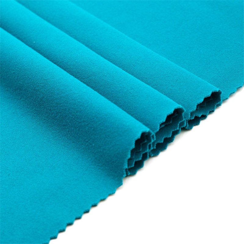 Brushed polyester spandex interlock fabric peach skin 1 Brushed polyester spandex interlock fabric peach skin