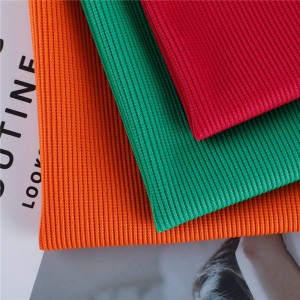 Polyester spandex 2×2 rib knit fabric 2 Polyester spandex 2×2 rib knit fabric