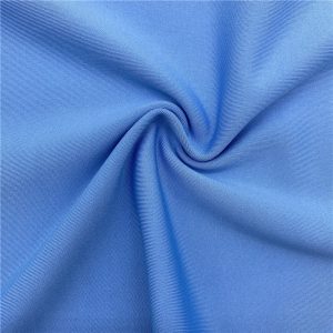 Polyester spandex stretch one side brushed interlock fabric
