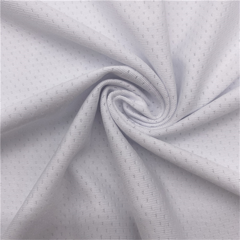 Polyester spandex stretch jacquard mesh fabric for sport jersey 1 Polyester spandex stretch jacquard mesh fabric for sport jersey