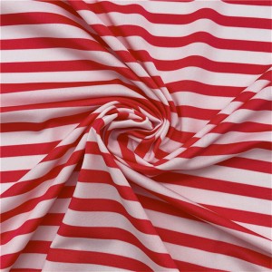 New design stripe cationic stretch jersey fabric for sportswear