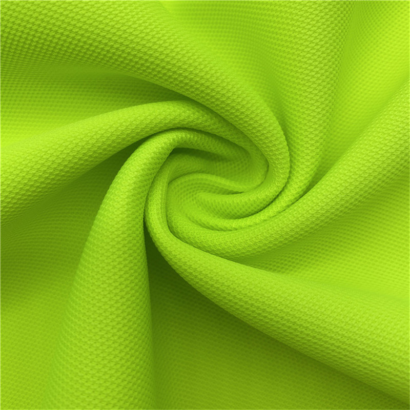 Heavy weight polyester spandex thick pique stretch fabric for polo shirt 1 Heavy weight polyester spandex thick pique stretch fabric for polo shirt