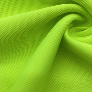 Heavy weight polyester spandex thick pique stretch fabric for polo shirt 3 Heavy weight polyester spandex thick pique stretch fabric for polo shirt