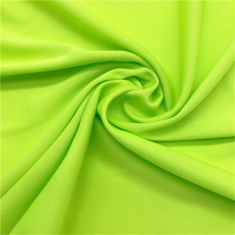 Factory price 100% polyester interlock knit fabric with mechanical stretch 1 Factory price 100% polyester interlock knit fabric with mechanical stretch