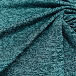 Polyester and spandex cooling melange jersey fabric for sportswear 3 Polyester and spandex cooling melange jersey fabric for sportswear