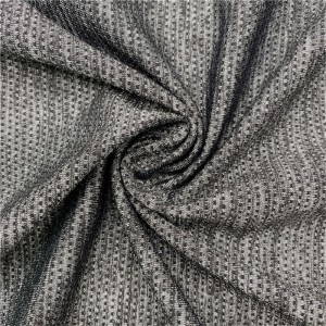 Nylon polyester and spandex high stretch melange jacquard mesh fabric for sportswear 2 Nylon polyester and spandex high stretch melange jacquard mesh fabric for sportswear