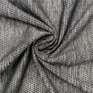 Nylon polyester and spandex high stretch melange jacquard mesh fabric for sportswear