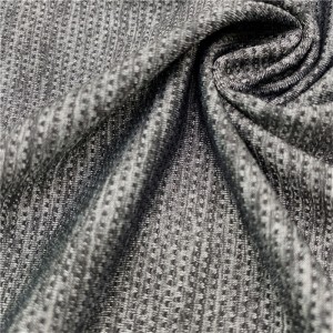Nylon polyester and spandex high stretch melange jacquard mesh fabric for sportswear 3 Nylon polyester and spandex high stretch melange jacquard mesh fabric for sportswear