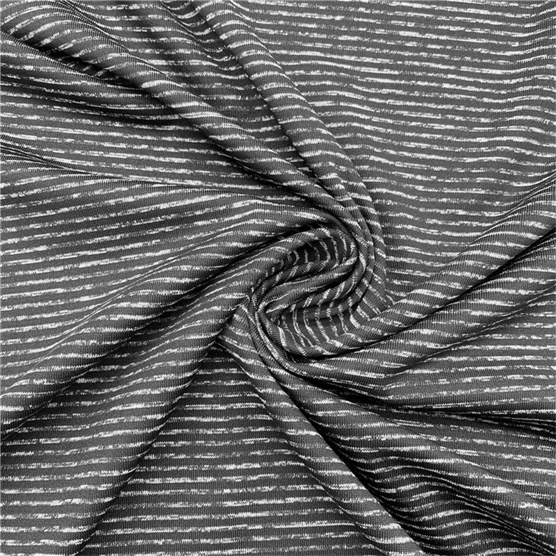 Quick-drying polyester spandex single jersey melange fabric for activewear 1 Quick-drying polyester spandex single jersey melange fabric for activewear