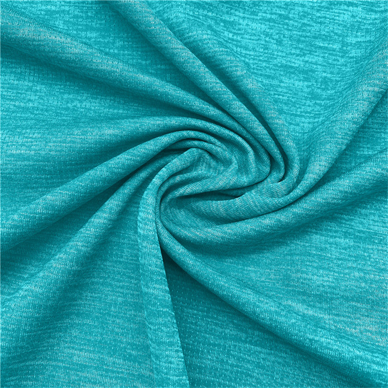 100% polyester wicking melange interlock knit fabric for sportswear 1 100% polyester wicking melange interlock knit fabric for sportswear