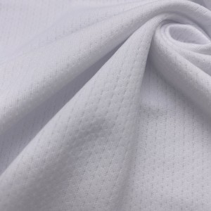 100% Polyester RPET recycled moisture wicking jacquard mesh fabric for sports shirts 3 100% Polyester RPET recycled moisture wicking jacquard mesh fabric for sports shirts