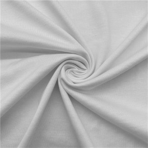 60% Polyester 40% cotton white jersey knit fabric for sportswear 2 60% Polyester 40% cotton white jersey knit fabric for sportswear
