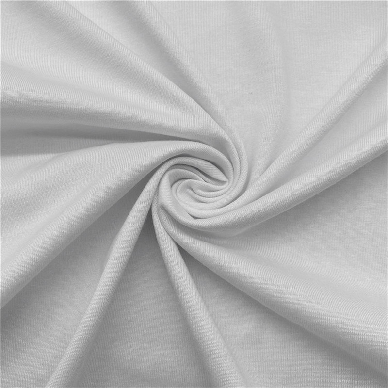 60% Polyester 40% cotton white jersey knit fabric for sportswear 1 60% Polyester 40% cotton white jersey knit fabric for sportswear