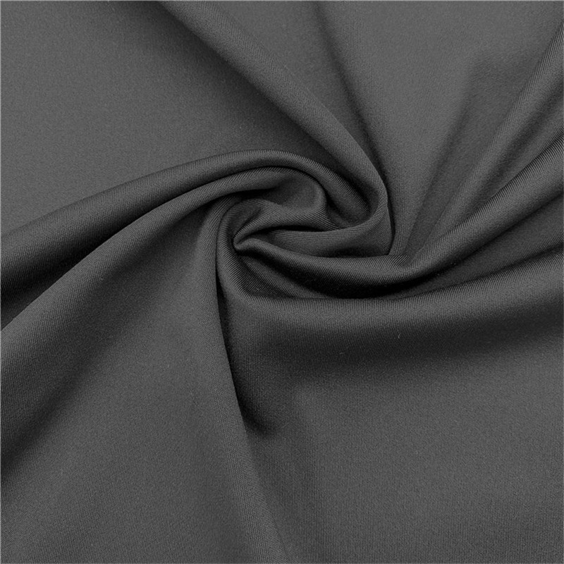 74% Polyester 26% spandex brushed interlock knit fabric for casual wear 1 74% Polyester 26% spandex brushed interlock knit fabric for casual wear