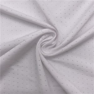 Quick-drying jacquard stretch mesh fabric 92% polyester 8% spandex for t-shirts 2 Quick-drying jacquard stretch mesh fabric 92% polyester 8% spandex for t-shirts