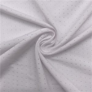 Quick-drying jacquard stretch mesh fabric 92% polyester 8% spandex for t-shirts