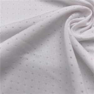 Quick-drying jacquard stretch mesh fabric 92% polyester 8% spandex for t-shirts 3 Quick-drying jacquard stretch mesh fabric 92% polyester 8% spandex for t-shirts