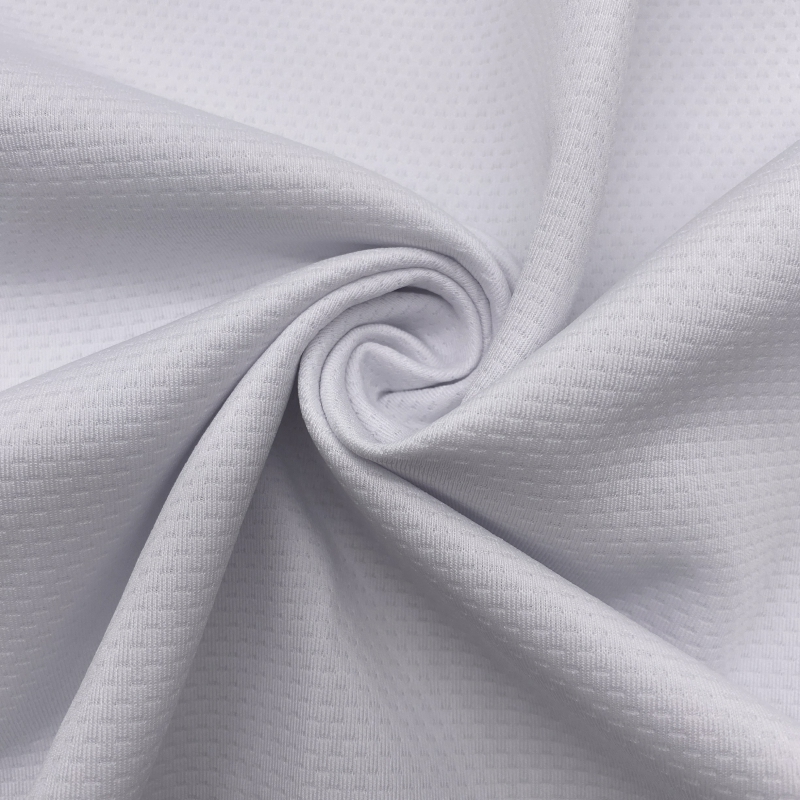 Polyester spandex breathable jacquard interlock knit fabric for sportswear 1 Polyester spandex breathable jacquard interlock knit fabric for sportswear