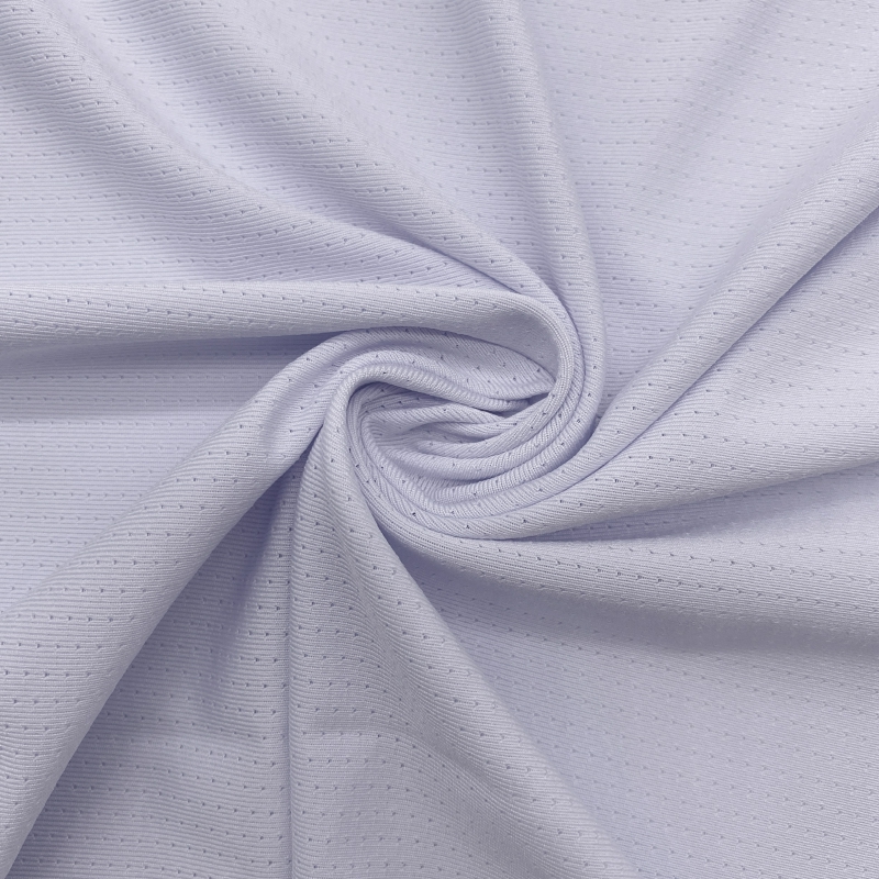 Polyester and spandex jacquard knitted mesh fabric for sports shirt 1 Polyester and spandex jacquard knitted mesh fabric for sports shirt