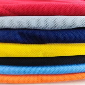 Polyester interlock quick dry bird eye mesh fabric for sport tops