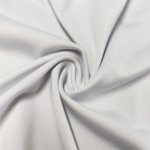 Poly spandex white stretch jersey knit fabric for sportswear